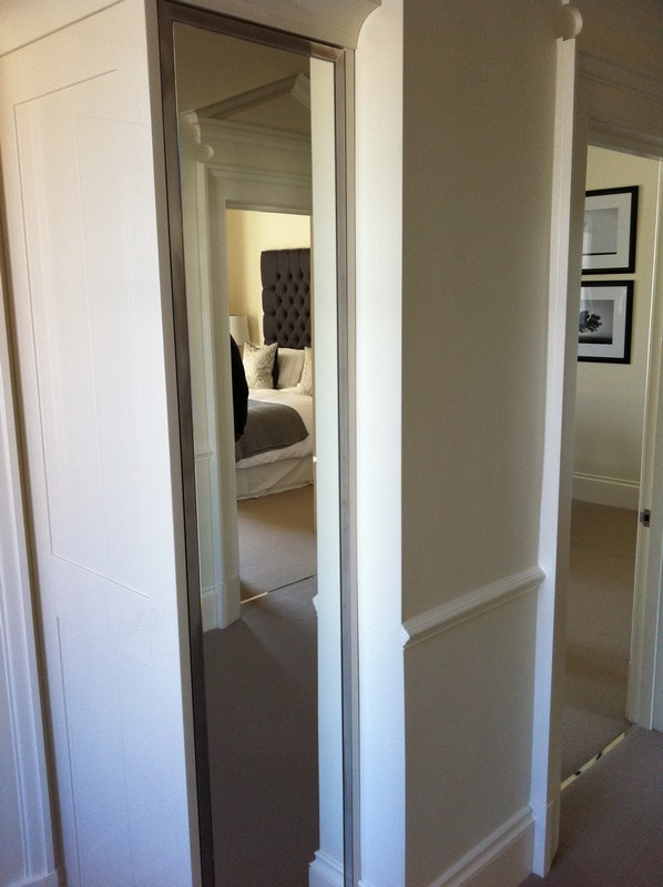 Full-length wardrobe mirror fitted in Eltham home