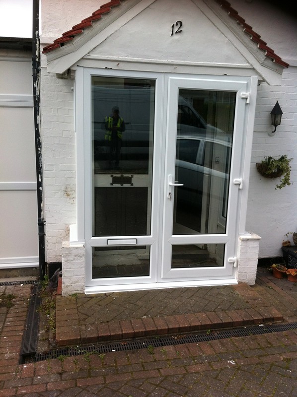 uPVC French doors fitted as front entrance in Eltham