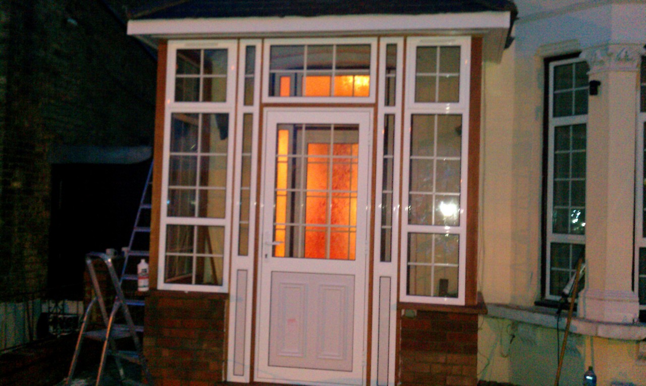 uPVC porch with Georgian bar glazing installed in Eltham